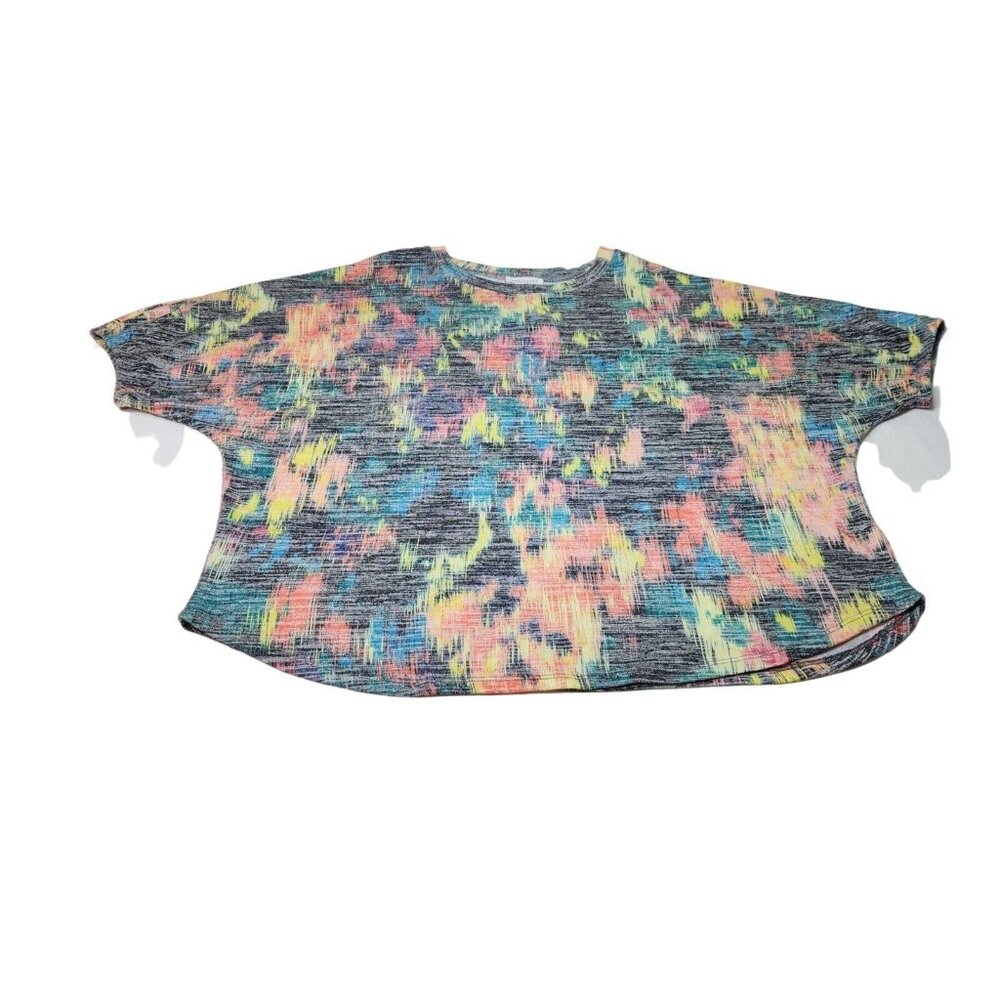 Westbound Women's Multi Color Short Sleeve Blouse Top Plus Blur Ikat Size 3X NWT - Picture 3 of 11